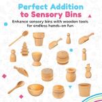 Rainbow Rice Sensory Bin Set with Tools