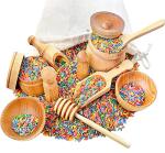 Rainbow Rice Sensory Bin Set with Tools