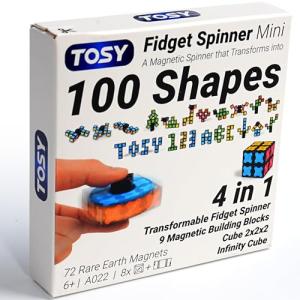 TOSY 3-in-1 Magnet Fidget Spinner and Cube
