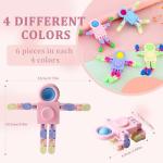 Transforming Robot Fidget Spinners - 24 Pack