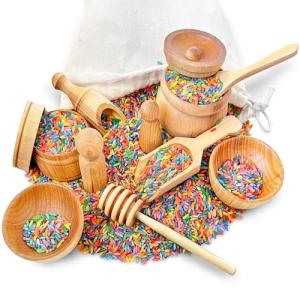 Wooden Sensory Tool Set for Kids (10 Pieces)