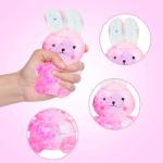 Squishy Glitter Rabbit Fidget Stress Ball Toy