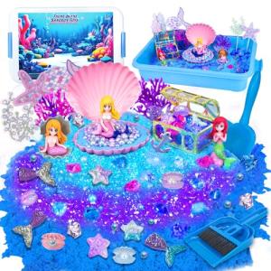 Mermaid Sensory Bin Play Sand Kit for Kids
