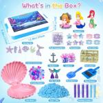 Mermaid Sensory Bin Play Sand Kit for Kids