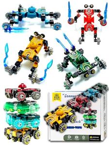 4-Pack Transforming Fidget Spinners for Kids