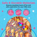 Rainbow Rice Sensory Bin Kit with 30 Tools