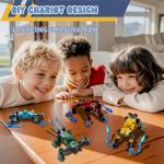 4-Pack Transforming Fidget Spinners for Kids