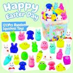 120PCS Easter Mochi Squishy Toys for Kids