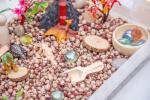 Dinosaur Sensory Bin Kit with Taste-Safe Beans