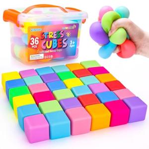 36 Pack Squishy Stress Balls and Fidget Cubes