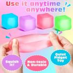 4 Pack Squishy Stress Cubes for Kids