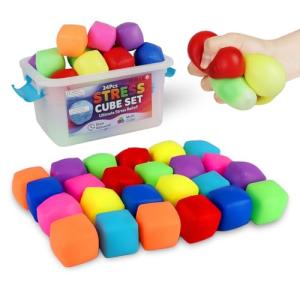24-Pack Mini Squishy Fidget Cube Toys