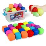 24-Pack Mini Squishy Fidget Cube Toys