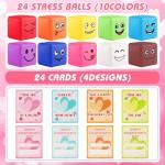 24 Squishy Fidget Balls for Kids and Adults
