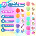 24 Pack Slow Rising Stress Balls for Kids