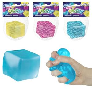 Glow in the Dark Stress Cube Toys 3 Pack