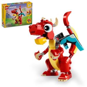 LEGO 3-in-1 Red Dragon Transforming Toy Set