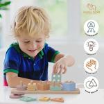 Wooden Shape Sorter and Stacking Puzzle Toy