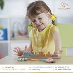 Wooden Shape Sorter and Stacking Puzzle Toy