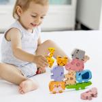 Wooden Animal Stacking Blocks for Toddlers 2-4