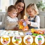 Wooden Animal Stacking Blocks for Toddlers 2-4