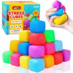 24-Pack Colorful Stress Cube Toys for Kids