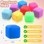 24-Pack Colorful Stress Cube Toys for Kids
