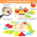 Wooden Montessori Sorting and Stacking Toys for Kids