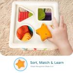 LiKee Shape Sorter Montessori Blocks for Toddlers