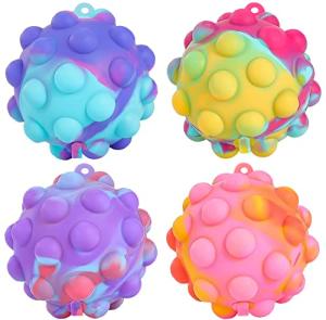 4 Pack Pop Fidget Stress Balls for Kids