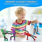 Robot Suction Cup Pop Tubes - 6 PCS Fidget Toys