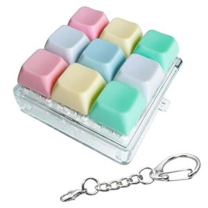 9-in-1 Colorful Keyboard Fidget Toy Keychain