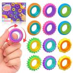 12 Pack Fidget Rings for Kids - Stress Relief
