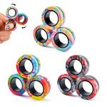 9Pcs Magnetic Rings Fidget Toy Set for Kids