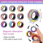 9Pcs Magnetic Rings Fidget Toy Set for Kids