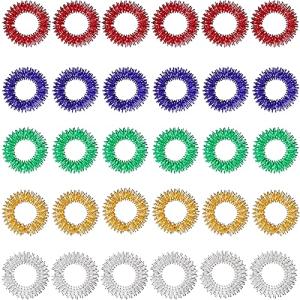 30 Acupressure Fidget Rings for Stress Relief