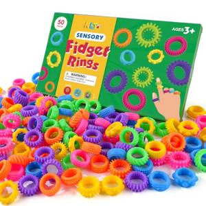 50 Pack Fidget Rings - Sensory Toys for Kids