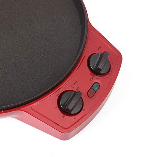 Courant 12" Pizza Maker with Timer - Red