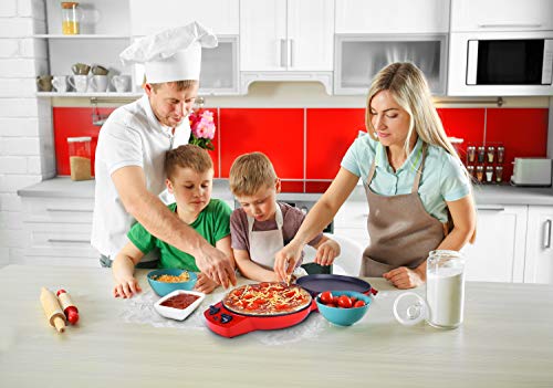 Courant 12" Pizza Maker with Timer - Red