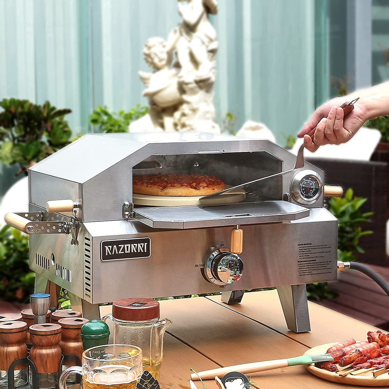 Portable Gas Pizza Oven with Griller and Stone