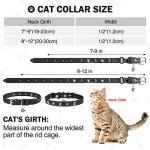 DILLYBUD Adjustable Leather Cat Collar with Bell