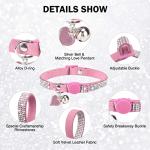 Sparkly Breakaway Cat Collar with Bell, Pink