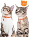 Reflective Breakaway Cat Collar with Bell, 2 Pack