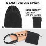 DILLYBUD Adjustable Leather Cat Collar with Bell