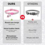 Sparkly Breakaway Cat Collar with Bell, Pink