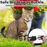 Reflective Cat Collar with Airtag Holder and Bell