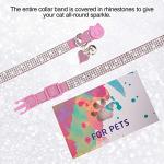 Sparkly Breakaway Cat Collar with Bell, Pink