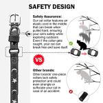 DILLYBUD Adjustable Leather Cat Collar with Bell