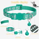 Reflective Breakaway Cat Collar with Bell - 2 Pack