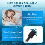 DaToo 120GPH Adjustable Aquarium Filter for 5-15 Gallons